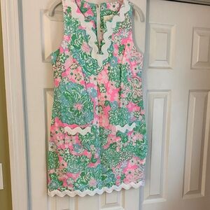 Lilly Pulitzer Sleeveless Floral ROMPER Dress in Pink & Green
